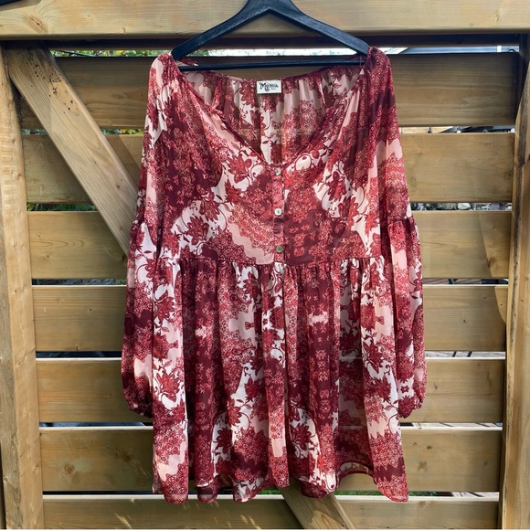 Show Me Your Mumu Sienna Swing Dress in Happy Henna - Picture 3 of 8